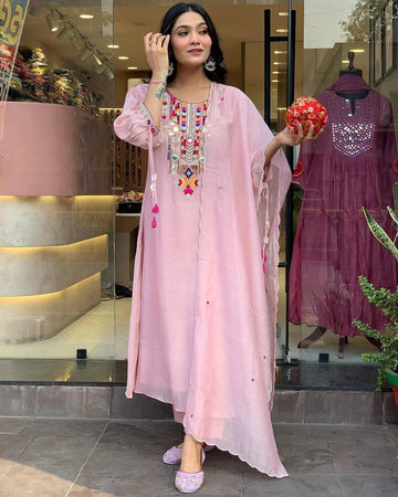 Greyish embroidery Dress