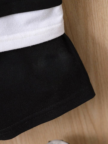Chic Black & White Layered Baby Set