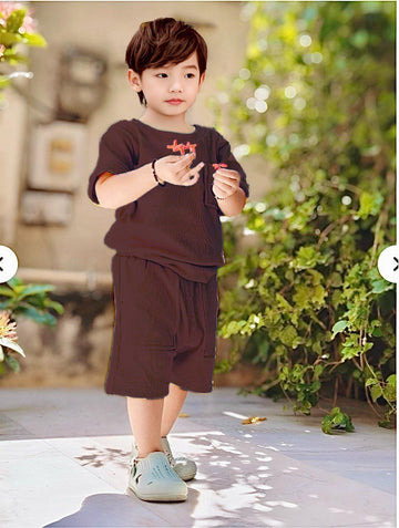 Stylish Comfort for Cool Kids – Trendy Ribbed Co-ord Set